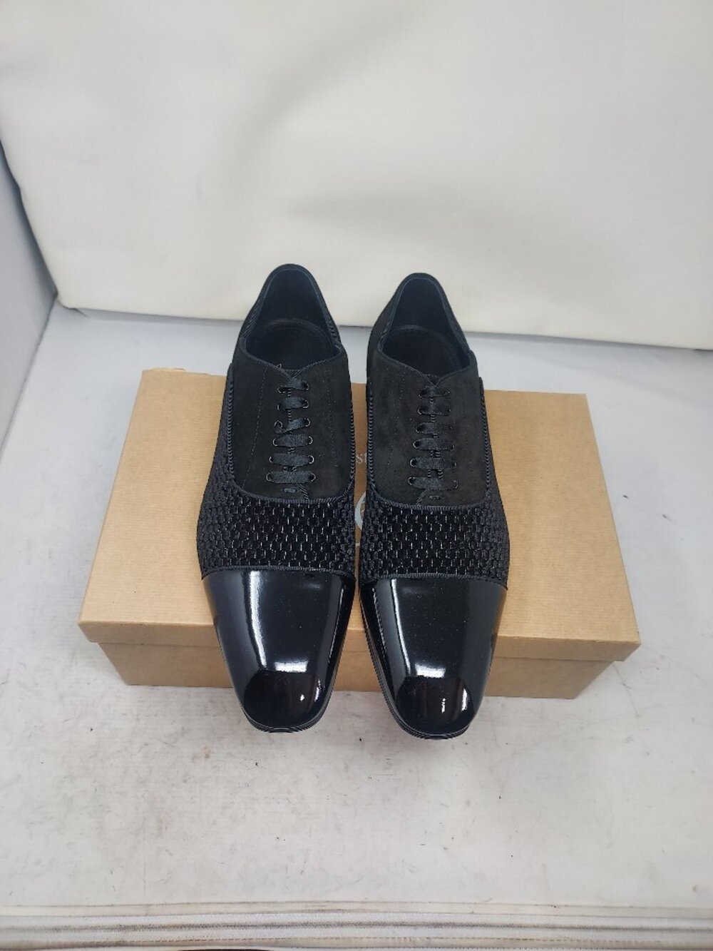Christian Louboutin MENS Greggy Chick Flat Black Velvet Shoe - Picture 4 of 11